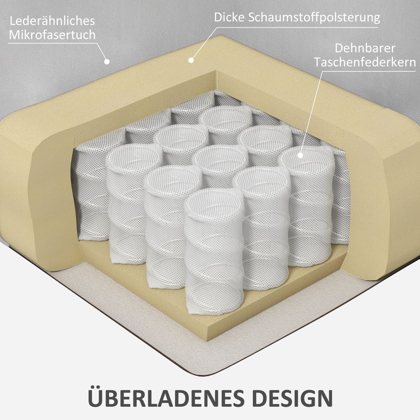HOMCOM Massagesessel Relaxsessel Seniorensessel, Fernbedienung, Seitentaschen, 94 cm x 96 cm x 106 cm, Grau