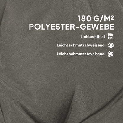 Outsunny 4er Set Sitzkissen 108 x 50 x 5 cm Stuhlkissen mit Bändern, Outdoor Indoor Sitzauflage Hellgrau