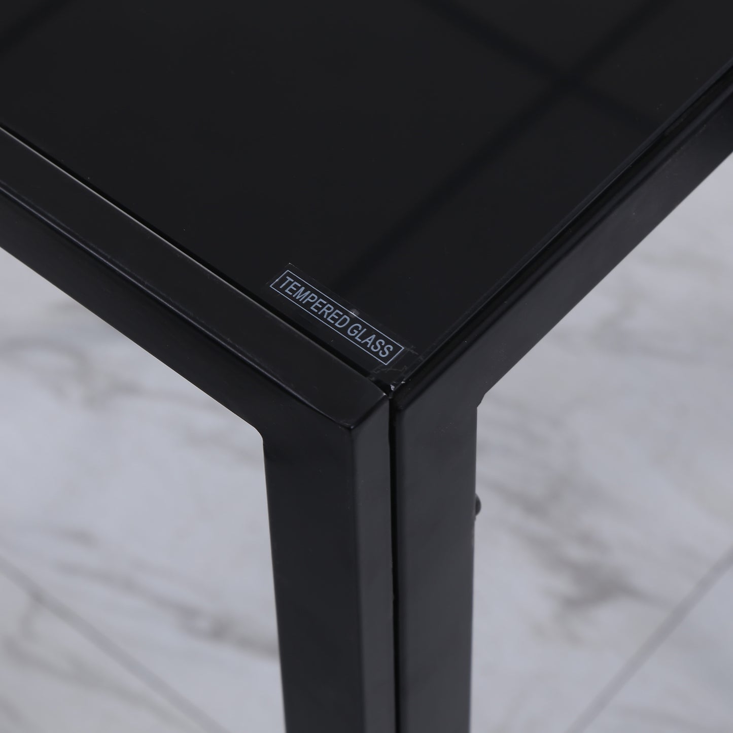 HOMCOM Esstisch Küchentisch großer Tisch, modernes Design, 120 cm x 60 cm x 75 cm, Schwarz