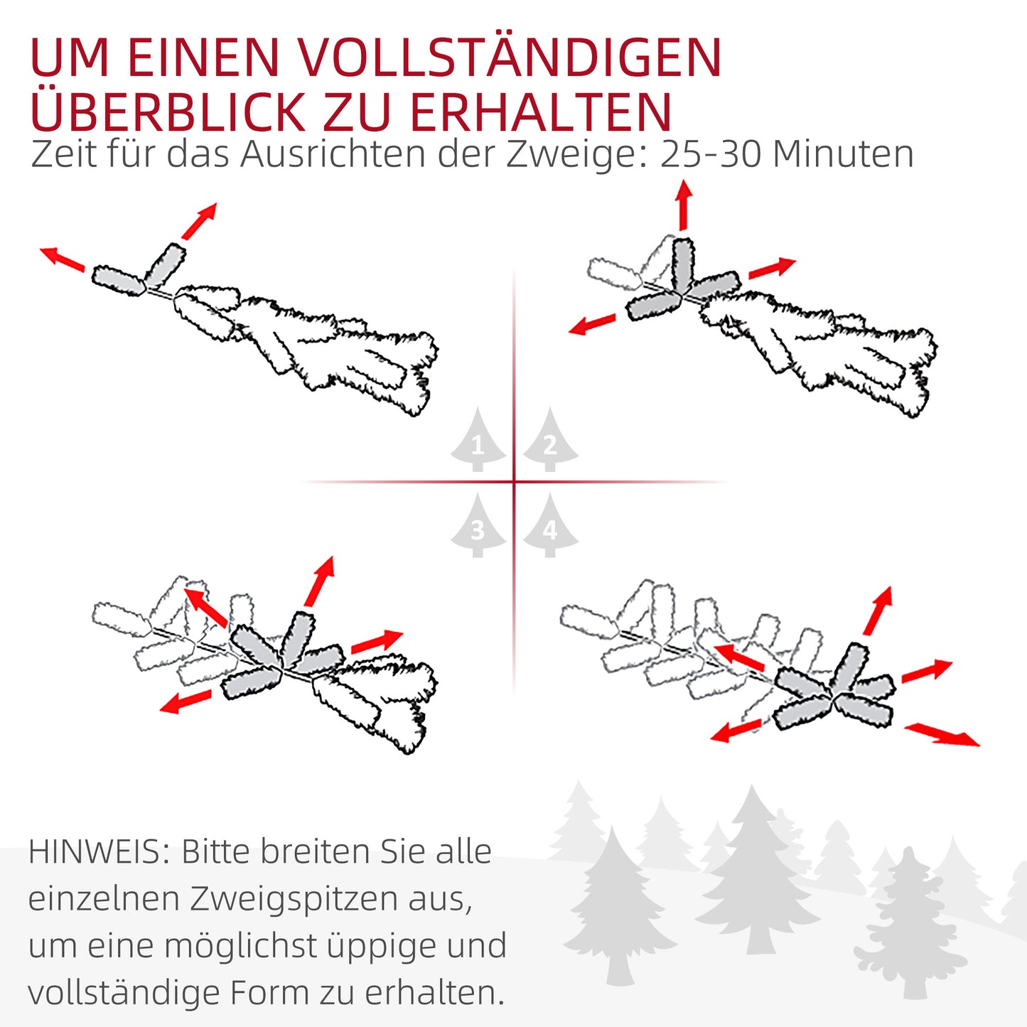 HOMCOM Künstlicher Weihnachtsbaum, Kunstschnee & Tannenzapfen, realistisch, flammhemmend, Metallfuß, 183 cm, Grün