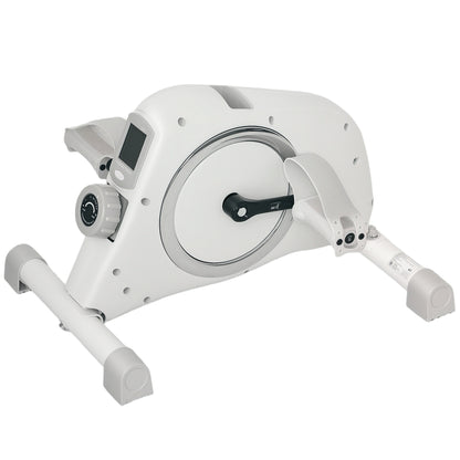 SPORTNOW Mini-Heimtrainer, Unter-dem-Schreibtisch-Fußpedale, Arm- und Beinübungen, 8 Widerstandsstufen, Stahl, Weiß