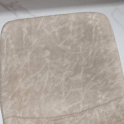 HOMCOM Barhocker im 2er-Set, Retro-Design, höhenverstellbar, drehbar, Kunstleder, 42 x 48 x 91-112 cm, Beige