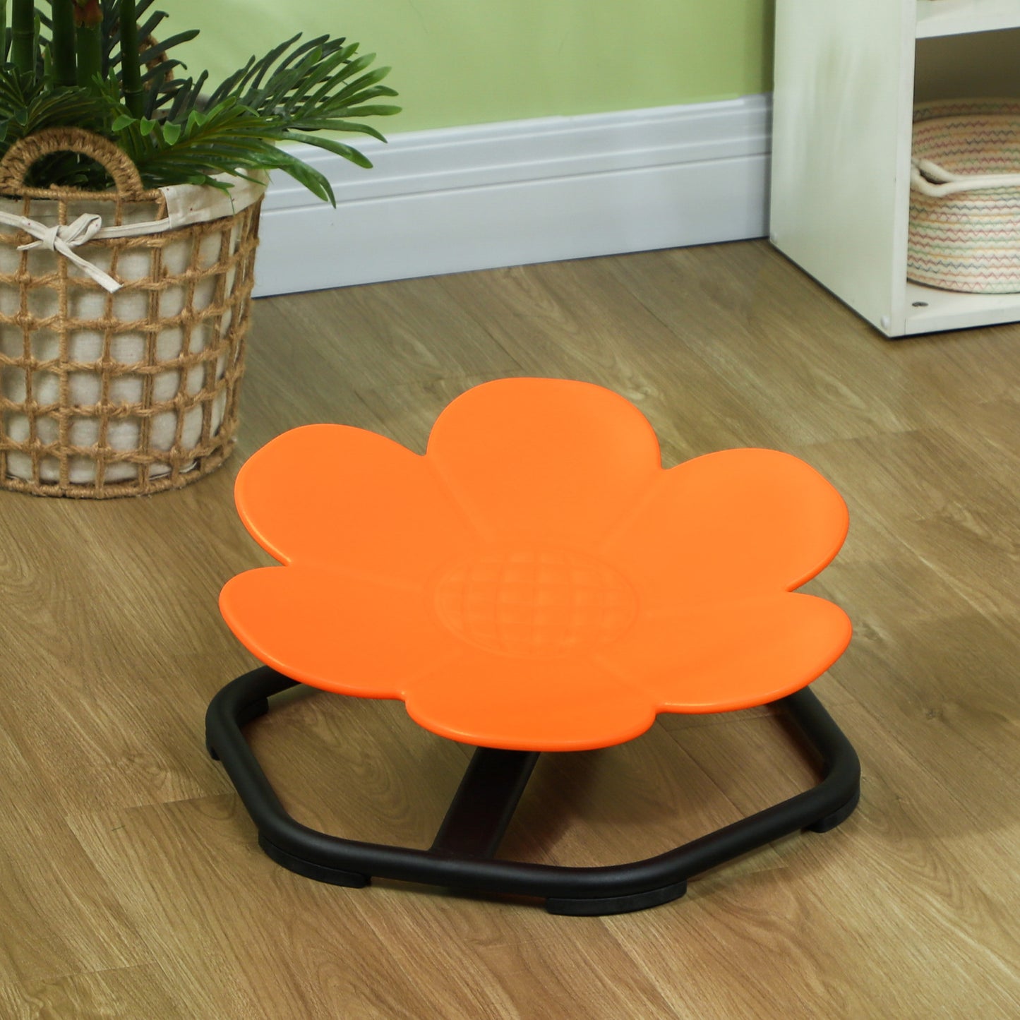 AIYAPLAY Sensorischer Kinderstuhl, Drehstuhl für Autismus, Sensorischer Balance Training Sitz Kunststoff Orange