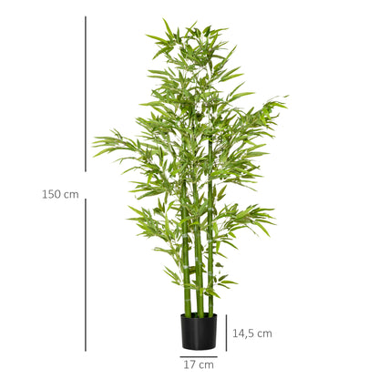 HOMCOM Künstliche Bambus-Pflanze, 924 Blätter, روبوستر توبف, كونستموس, كونستستوف, جرون