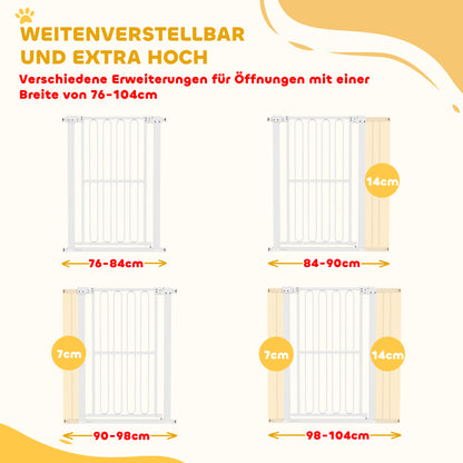 PawHut Türschutzgitter Hund، 76-104 سم Absperrgitter ohne Bohren، Treppengitter