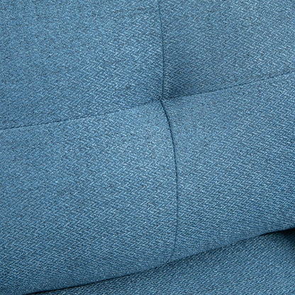 HOMCOM Akzentsessel mit Knopfheftung، Polstersessel، abnehmbare Polster، Schwarz + Gold + Blau