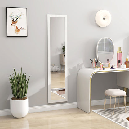 HOMCOM Standspiegel، Ganzkörperspiegel mit Ständer، freistehender Wandspiegel، 37 x 157 سم، فايس