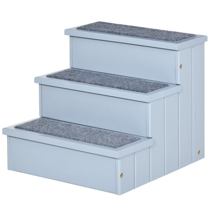 PawHut Hundetreppe 3 Stufen 38 cm Hoch Haustiertreppe für kleine bis mittelgroße Hunde Katzentreppe Hunderampe Einstiegshilf für Bett، أريكة، أريكة ورسم تلقائي