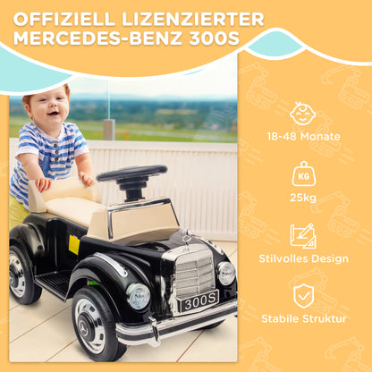 AIYAPLAY Rutscher Kinderauto Mercedes Benz Design 300 S Design, Schwarz