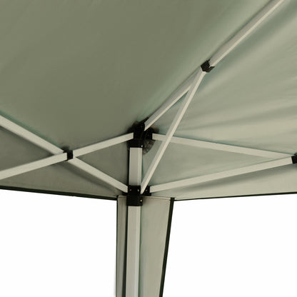 Outsunny Pavillon, 2,95 x 2,95 m Pop-Up-Faltpavillon, Gartenpavillon, Partyzelt, UV-Schutz, Stahl+Oxfordstoff, Grün