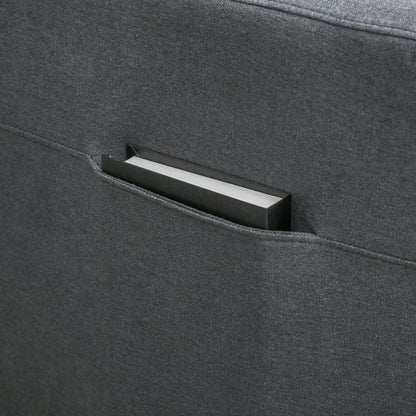 HOMCOM Relaxsessel mit Aufstehhilfe, inkl. Fernbedienung, ausziehbare Fußstütze, 71 cm x 94 cm x 104 cm, Grau