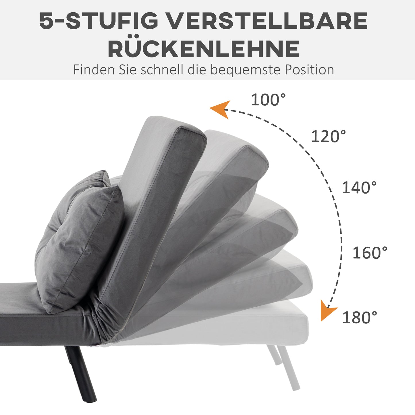 HOMCOM Relaxsessel im Skandidesign, Liegesessel, Lesesessel. ink. Kissen mit Knopfhefung, Schwarz + Natur