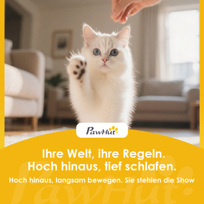 PawHut Kratztonne, 79 cm hoch, Ø45 cm, dreistöckige Katzentonne mit Sisalseil, Katzenhöhle, für große Katzen, Khaki+Braun