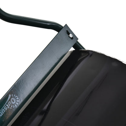 Outsunny Rasenwalze mit U-Griff, Gartenwalze, Gartenrolle, 40 cm Durchmesser, 60 L Wasser-/Sandfüllung, Metall, Schwarz 57 x 40 x 123 cm