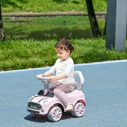 AIYAPLAY Rutschauto für Kinder, Kippschutz, Hupe, rutschfester Sitz, für 1,5-3 Jahre, bis 25 kg, Rosa