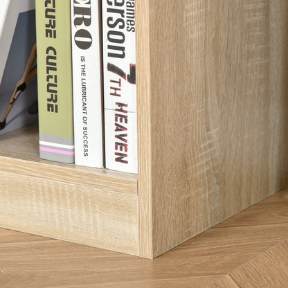 HOMCOM Bücherregal Regal Standregal, 8 Regalfächer, 97,5 x 30 x 100 cm, Eichen-Optik