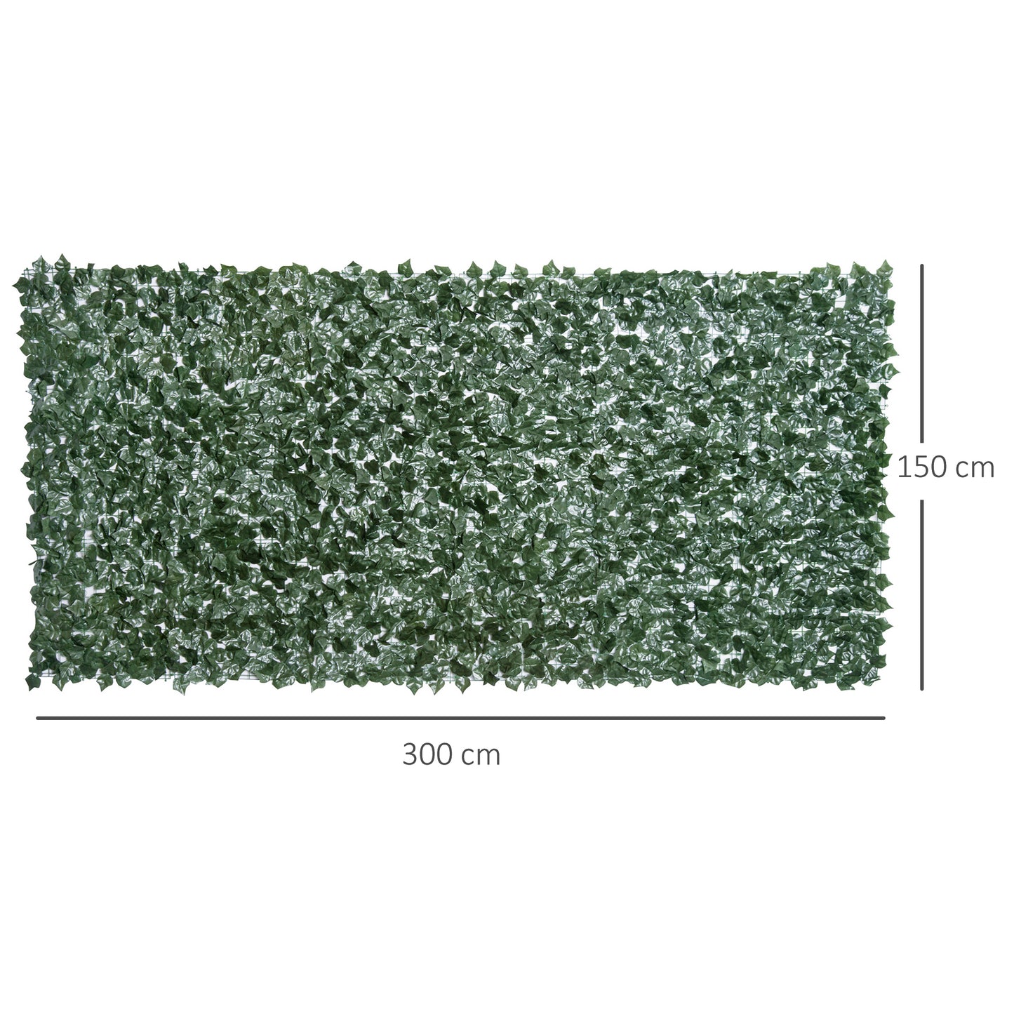 Outsunny Künstlicher Hecken Sichtschutz, UV Geschützt Sichtschutz, Grün Balkon Sichtschutz, Zaun Sichtschutzgitter mit Blättern, Hecken Zaun, WandKünstliche 300 x150 cm für Garten Hochzeit