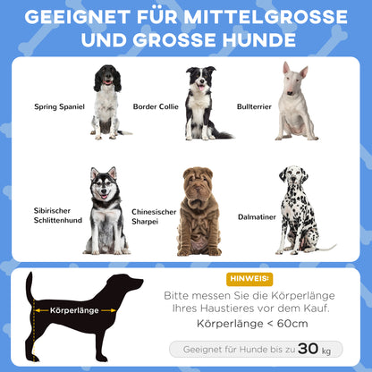 PawHut Hundebett mit Dach, atmungsaktiv, wasserabweisend, bis 30 kg, 91 x 76 x 89 cm, Dunkelblau