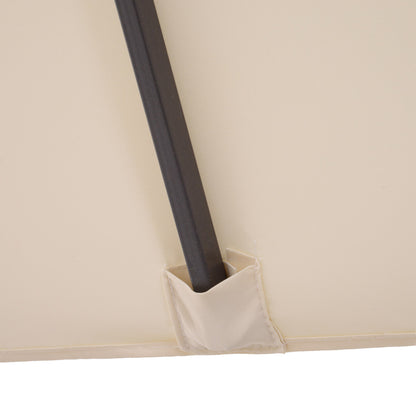 Outsunny XXL Sonnenschirm mit Handkurbel wetterbeständig 455 سم × 270 سم × 240 سم ستال بوليستر بيج