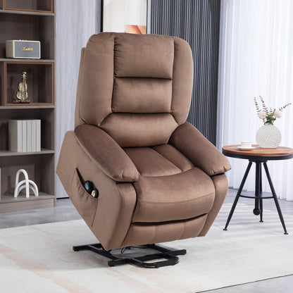 HOMCOM Aufstehsessel mit Massagefunktion, 90x93x110cm, Braun