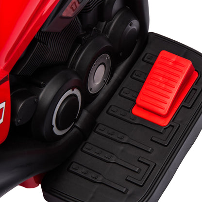 AIYAPLAY Kinder Electric Motorrad, 6V Kindermotorrad mit Musik, Blasen 2,5-3 km/h, for 2-5 Jahre Kinder