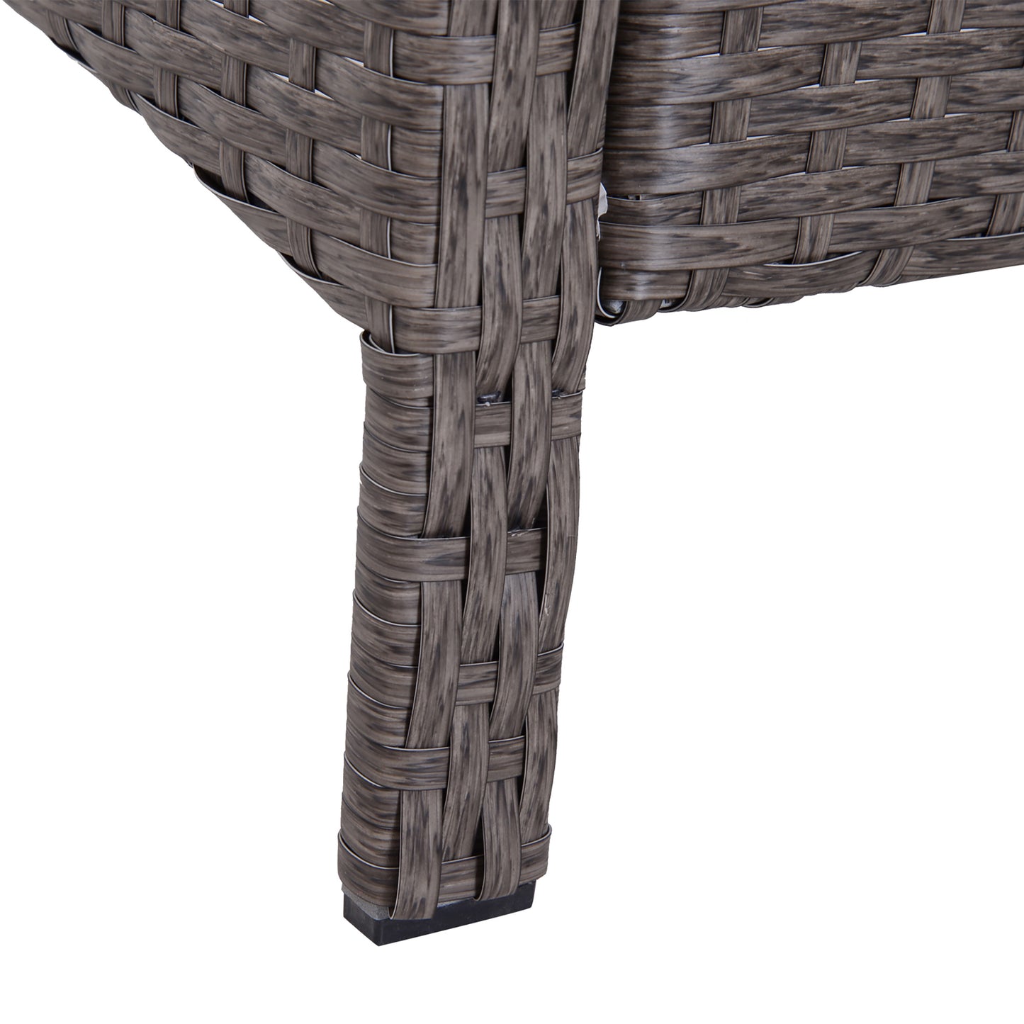 أوتسوني 5-TLG. Polyrattan Gartenmöbel Sitzgruppe Gartenset Sofagarnitur Garnitur Lounge mit Kissen Dunkelgrau 2 x Sessel 1 x Couchtisch 2 x Hocker