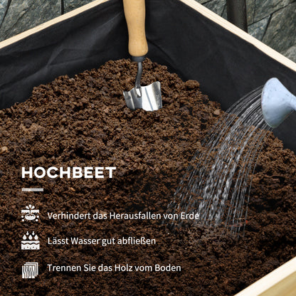 Outsunny 2-in-1 Hochbeet Pflanzenkasten Frühbeet Gewächshaus, 86 cm x 60cm x 165 cm, Natur + Grün