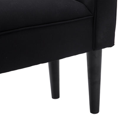 HOMCOM Sitzbank, Bettbank, zeitloses Design, weiche Polsterung, bis 130 kg, schwarz, 102 x 36 x 51 cm