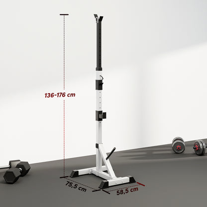 HOMCOM 2er Set Hantelständer 3 Ebenen Höhenverstellbar Hantelablage aus Stahl bis 200 kg belastbar Silber+Schwarz