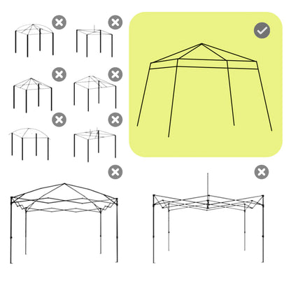 Outsunny Pavillon-Ersatzdach, Ersatzplane für 3 x 3 m Gartenpavillon, Gartenzeltdach-Ersatz, UPF50+, Oxford-Stoff, Kaffee