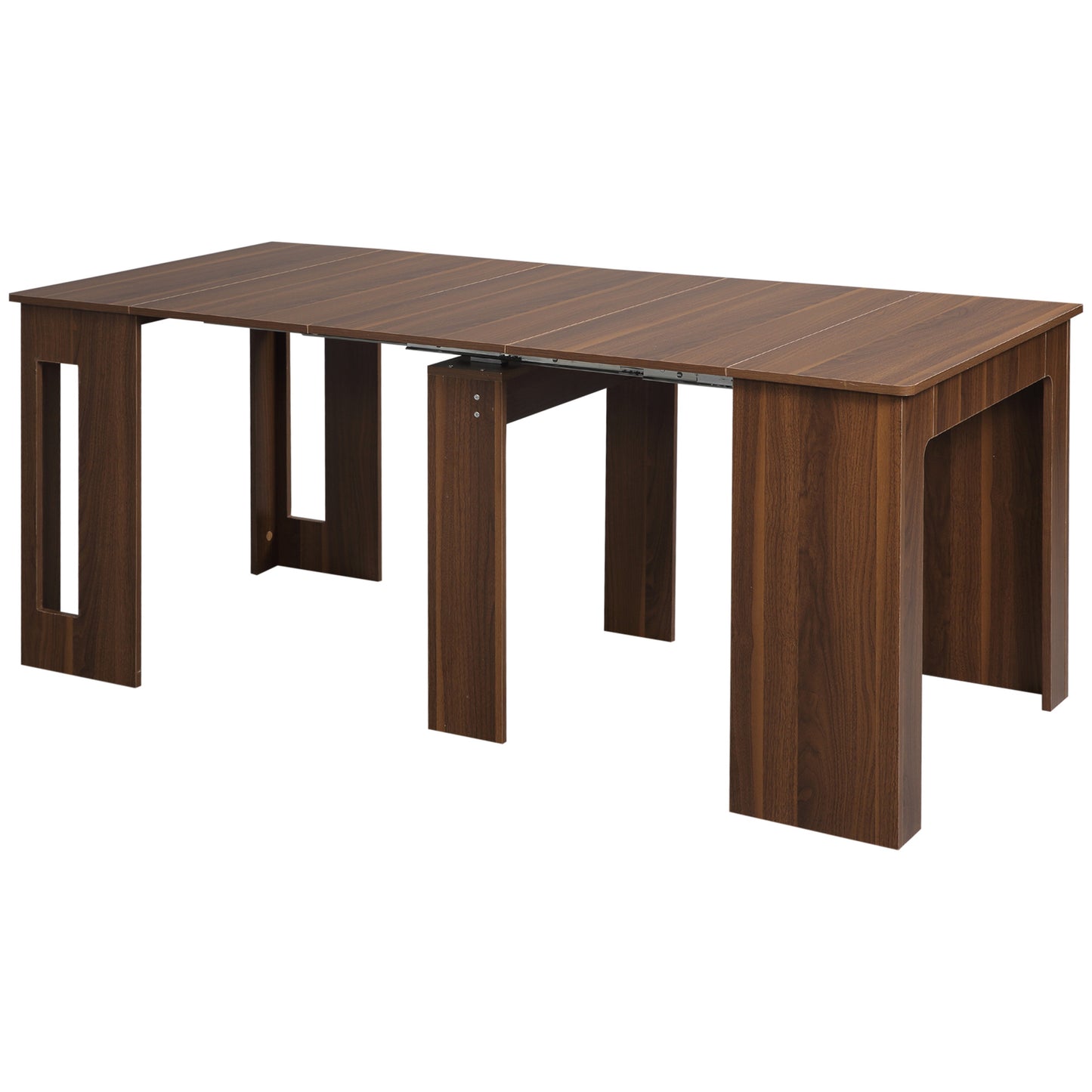 HOMCOM Ausklappbarer Esstisch Ausziehbarer Esstisch Esstisch, mobil, modernes Design, 180cm x 85cm x 75cm, Braun