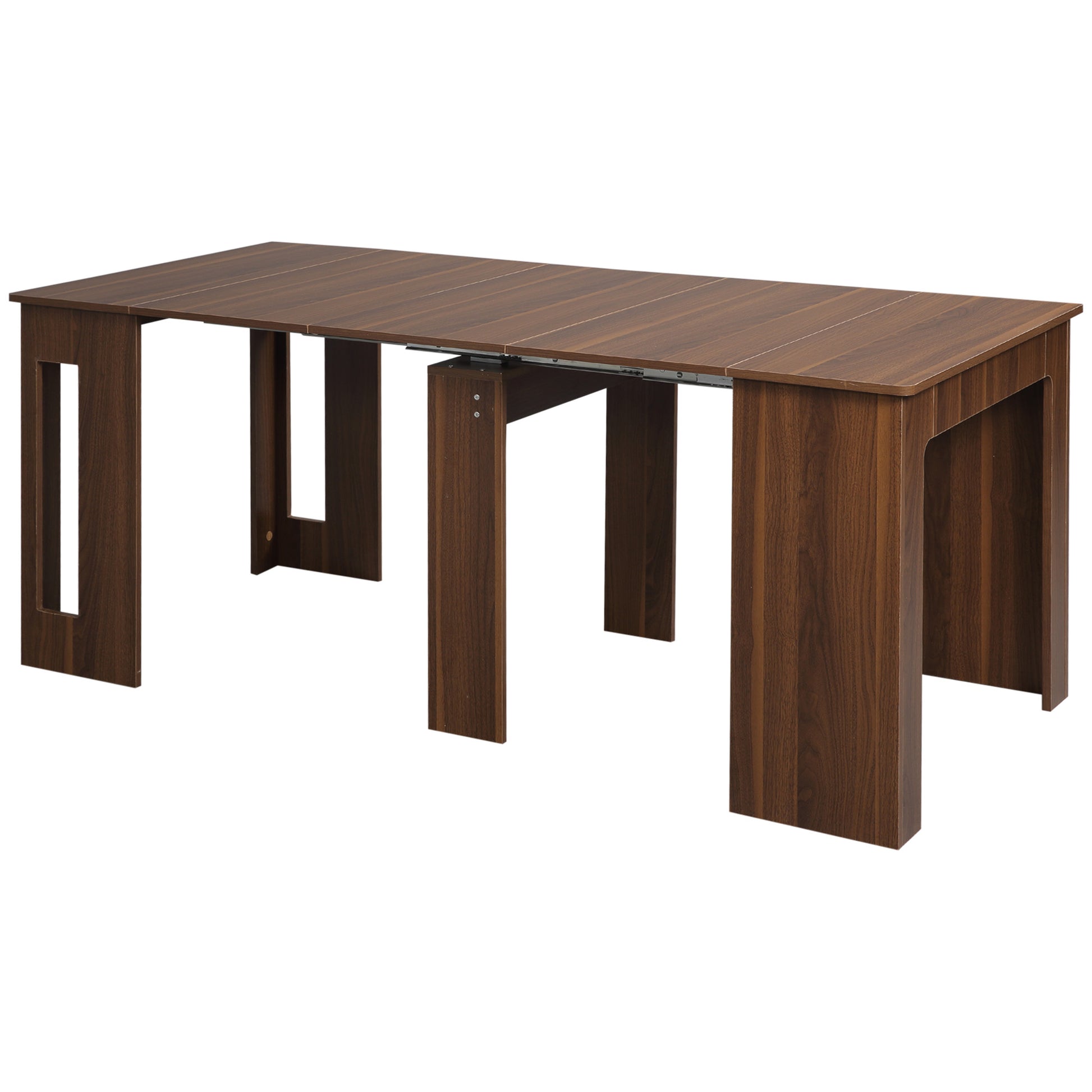 HOMCOM Ausklappbarer Esstisch Ausziehbarer Esstisch Esstisch, mobil, modernes Design, 180cm x 85cm x 75cm, Braun
