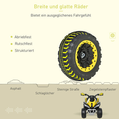 HOMCOM Rutschauto Rutschfahrzeug Kinderfahrzeug für 18-36 Monate Kinder Gelb