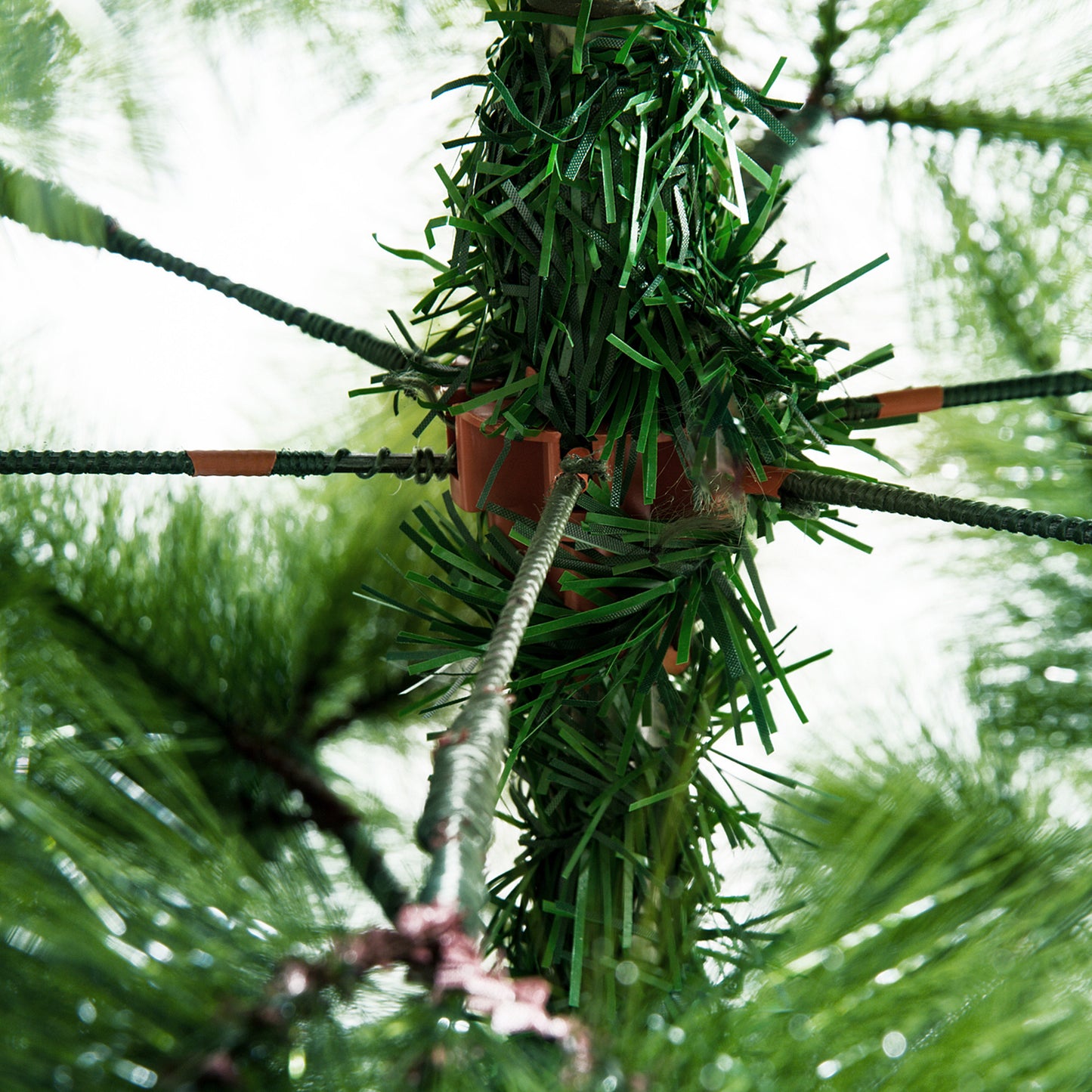 HOMCOM Künstlicher Weihnachtsbaum 210 cm künstlich Tannenbaum mit 505 Spitzen Christbaum Weihnachtsdekoinkl. حامل معدني للشرب