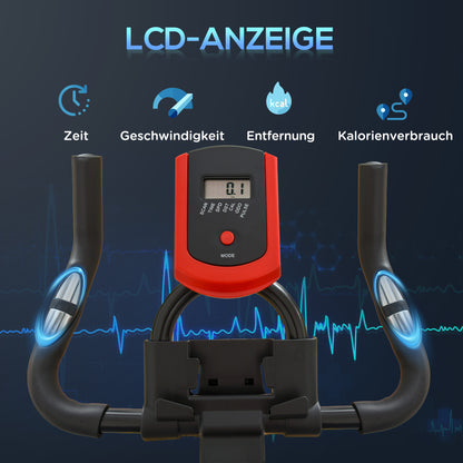 HOMCOM Indoor Cycling Bike Trainer Home Gym Fahrradtrainer Fitnessfahrrad 85 x 46 x 114 cm