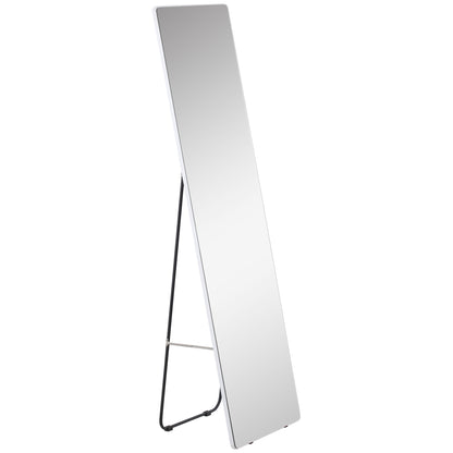HOMCOM Standspiegel Wandspiegel Ganzkörperspiegel, Aluminium, 45 cm x 37 cm x 158,5 cm, Silber