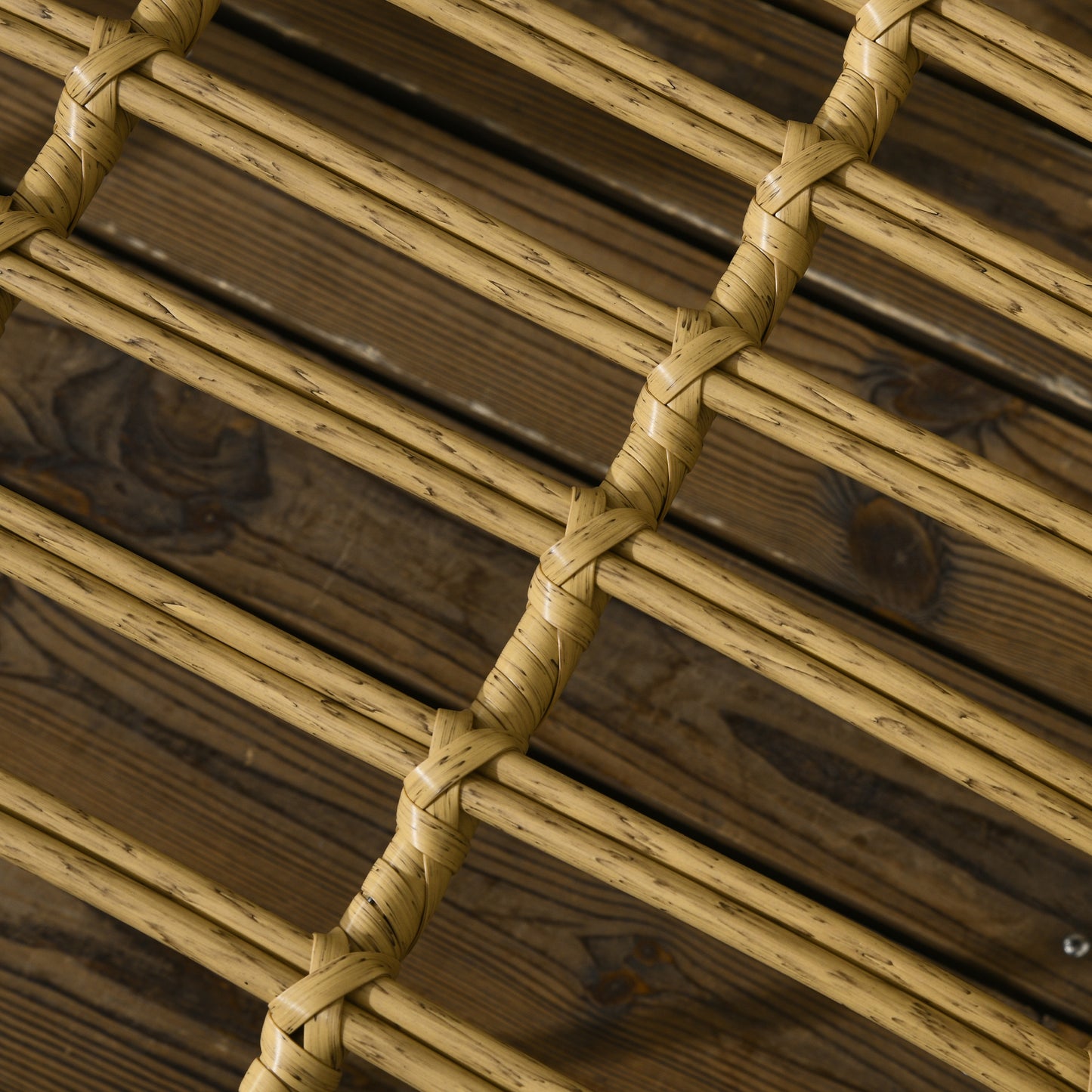 Outsunny 5-teilige Gartensitzgruppe، Boho-Stil، 1 Esstisch &amp; 4 Stühle، Auflagen، Polyrattan، بيج / طبيعي