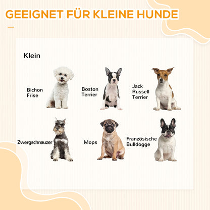 PawHut Hundetreppe 3 Stufen 48 cm Hoch Haustiertreppe för små och alte Tiere klappbar Katzentreppe Hunderampe Einstiegshilfe für Bett, Sofa, Couch and Auto Weiß