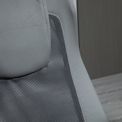 Vinsetto Bürostuhl Drehstuhl höhenverstellbar Chefsessel Schreibtischstuhl ergonomisch Kunstleder Grau 66 x 73 x 108-118 cm