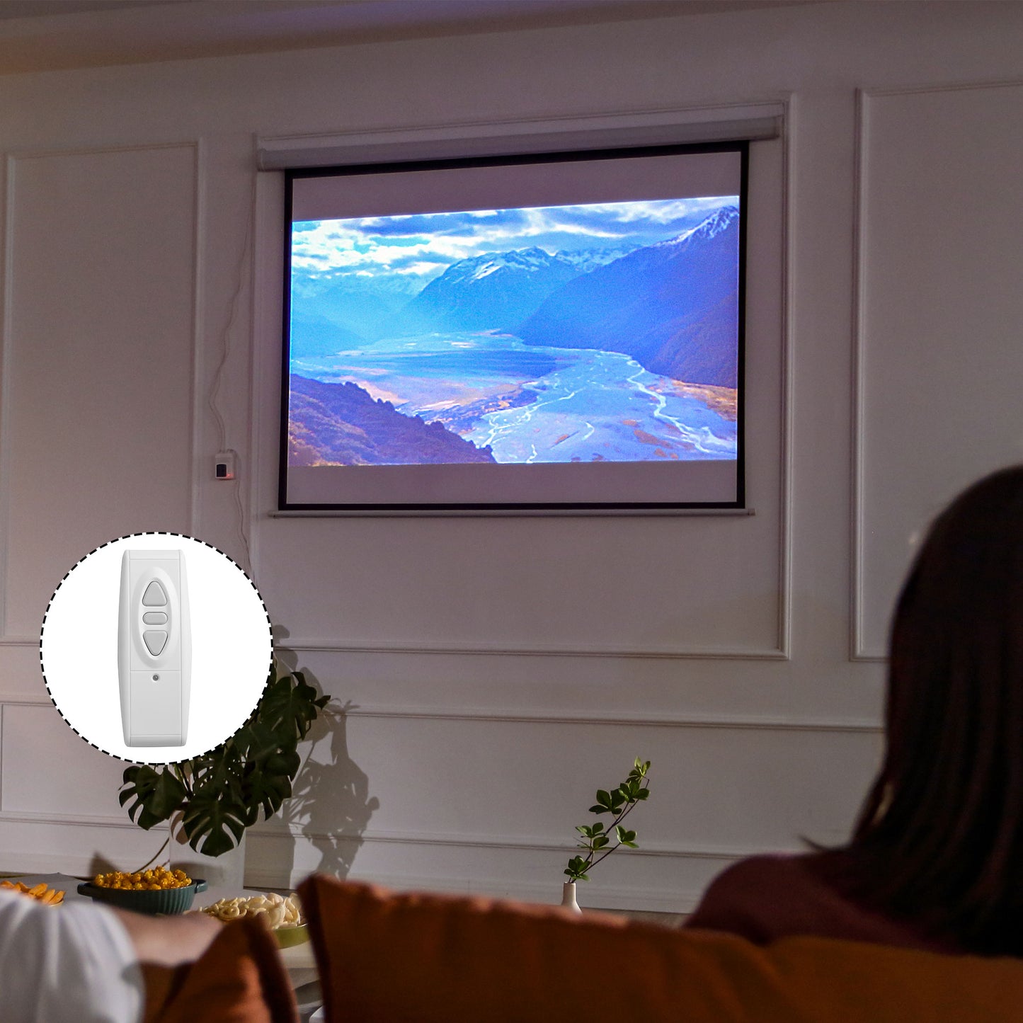 HOMCOM Beamer-Leinwand, inkl. Fernbedienung, 84 Zoll, 4:3 Format, 171x130 cm, Weiß