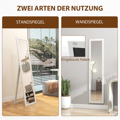 HOMCOM Standspiegel، Ganzkörperspiegel mit Ständer، freistehender Wandspiegel، 37 x 157 سم، فايس