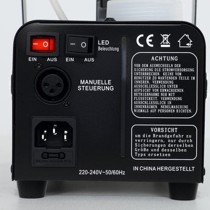 HOMCOM Nebelmaschine, Fernbedienungen, Lichteffekte, aufhängbar, Schwarz