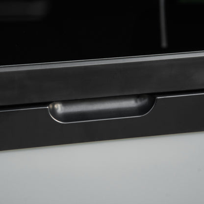 Outsunny Kühlbox Auto 50L mit LCD-Anzeige 2 Modi Kompressor Autokühlschrank mit Griffe Boot Camper Reisen 12/24V DC und 110-240V AC Grau+Schwarz