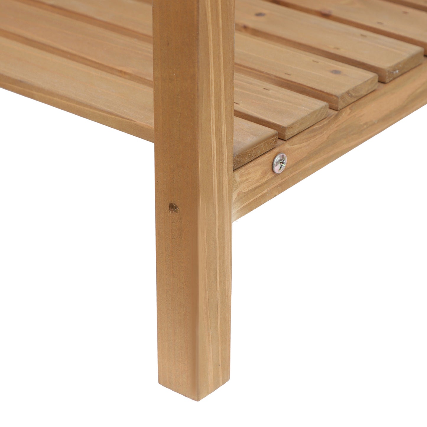 Outsunny Pflanztisch Gärtnertisch Blumentisch mit Wanne Garten Tannenholz Natur 117 x 45 x 121 cm