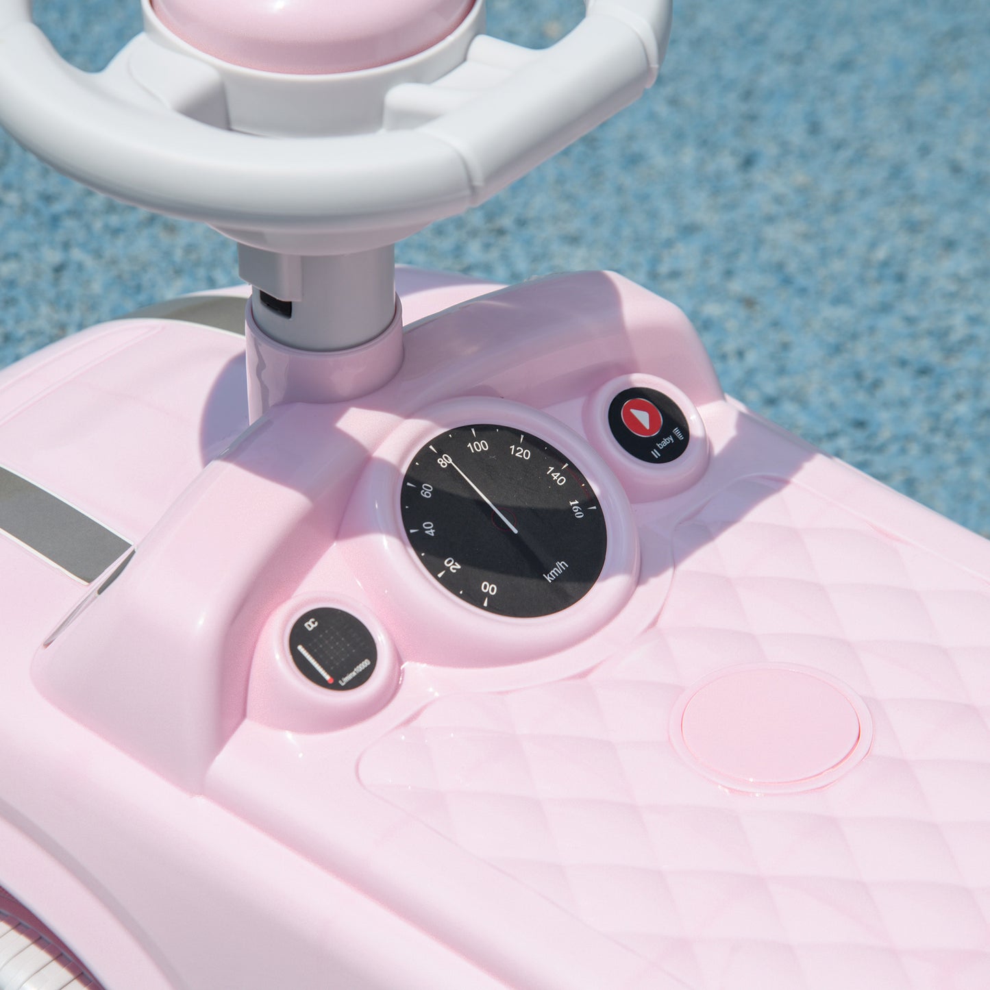 AIYAPLAY Rutschauto für Kinder, Kippschutz, Hupe, rutschfester Sitz, für 1,5-3 Jahre, bis 25 kg, Rosa
