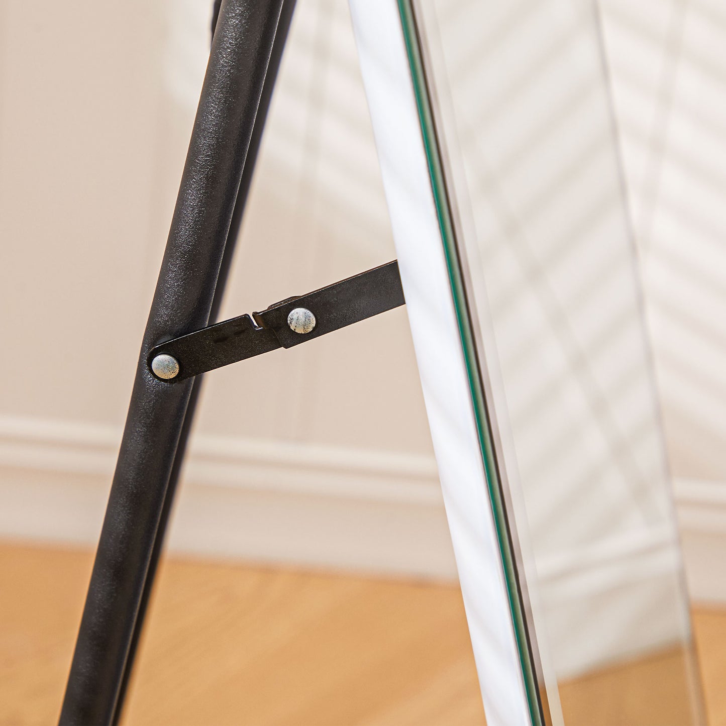 HOMCOM Ganzkörperspiegel, 150 x 40 cm, Freistehender Spiegel mit dimmbaren LED-Lichtern für Wohnzimmer, Schlafzimmer