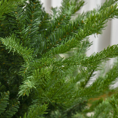 HOMCOM Weihnachtsbaum, Kunsttanne, realistisches Aussehen, schneller Aufbau, Kunststoff, Grün, 136 x 136 x 180cm