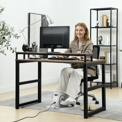 SPORTNOW Sitzpedaltrainer, Mini-Ellipsen-Trainer mit LCD-Monitor, Fernbedienung, 10 einstellbare Geschwindigkeitsstufen, Weiß