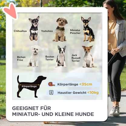PawHut Hundewagen klappbar mit Becherhalter Sonnendach Schwarz