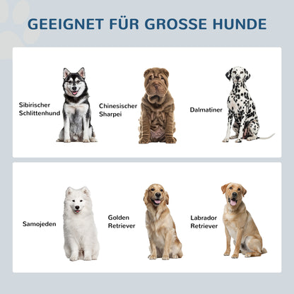 PawHut Futterstation, 2 Fressnäpfe je 2 Liter, Edelstahl, mit Schublade, für große Hunde, schwarz+silber, 60 x 30 x 36 cm